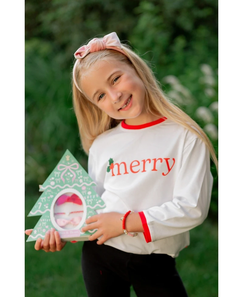 Bits & Bows Toddler Unisex Merry Long Sleeve T-Shirt