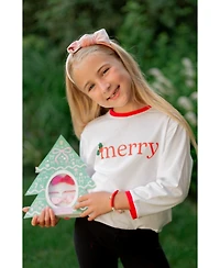 Bits & Bows Toddler Unisex Merry Long Sleeve T-Shirt
