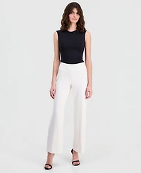 Anne Klein Women's High-Rise Wide-Leg Pull On Pants