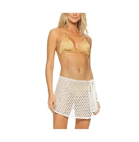 Guria Beachwear Women's Lattice Mini Skirt Swimsuit Cover-up
