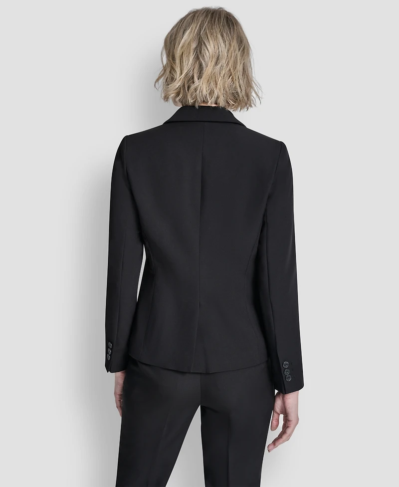 Dkny Petite Notch Collar 1-Button Jacket