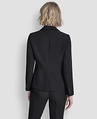 Dkny Petite Notch Collar 1-Button Jacket