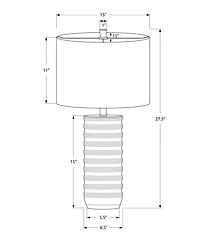 Monarch Specialties Lighting 28" Plastic Table Lamp