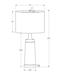 Monarch Specialties Lighting 28" Metal Table Lamp