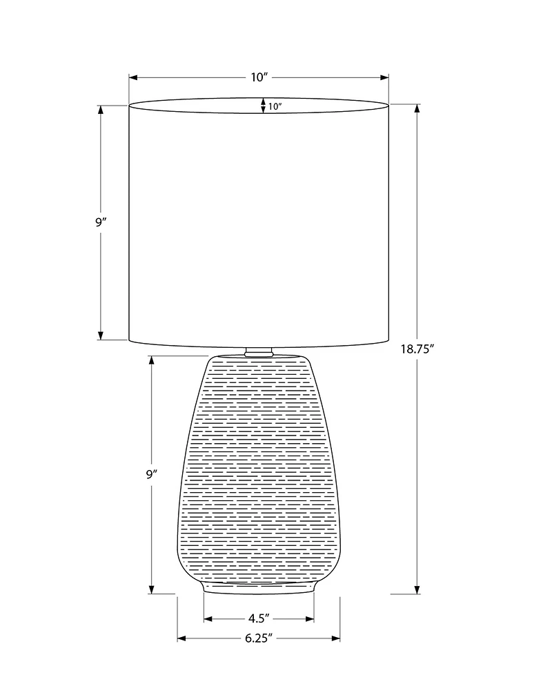 Monarch Specialties Lighting 19" Ceramic Table Lamp