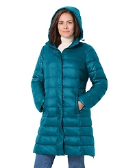 Woman Within Plus Size Long Packable Puffer Jacket