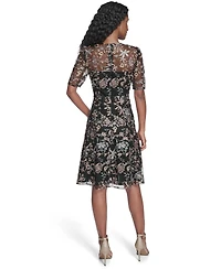 Jessica Howard Women's Crewneck Fit & Flare Dress