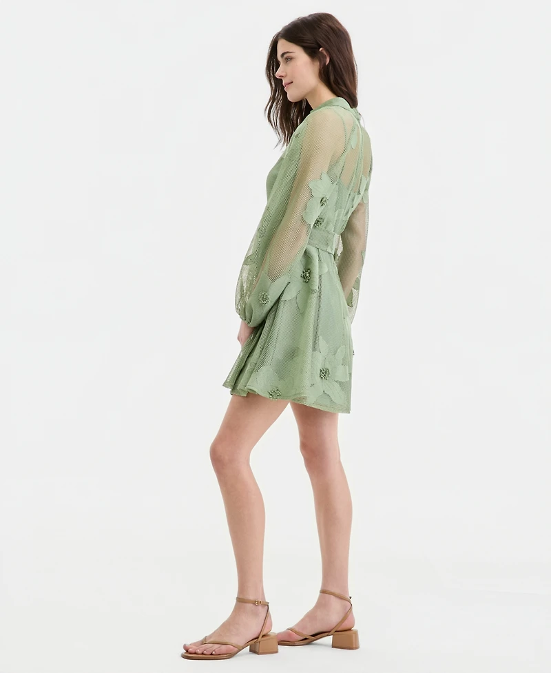 Seni & Cade Juniors' Jacquard Mesh Dress