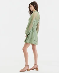 Seni & Cade Juniors' Jacquard Mesh Dress