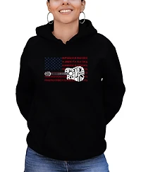 La Pop Art Women's America Rocks Word Long Sleeve Sweatshirt