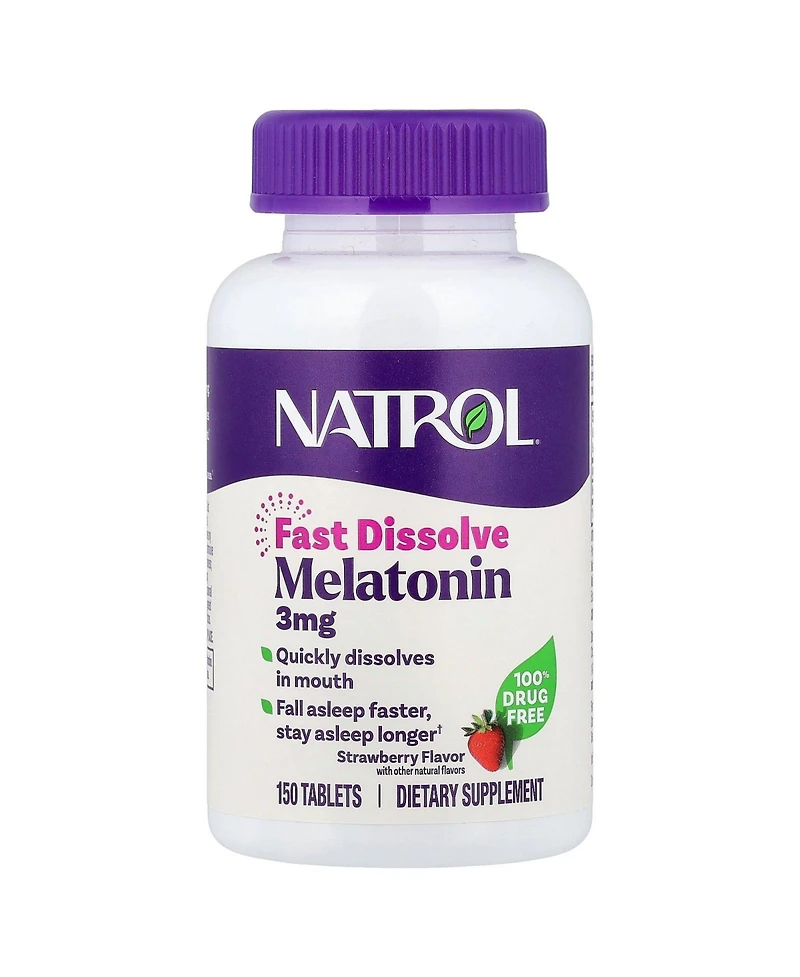 Natrol Melatonin Fast Dissolve Strawberry 3 mg