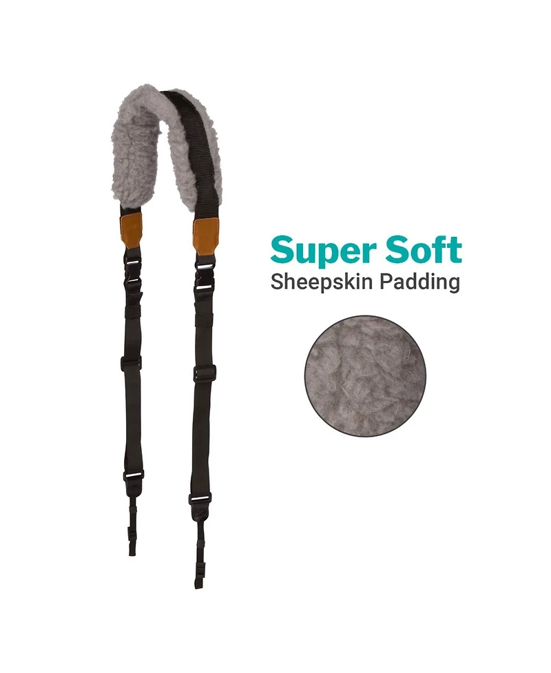 Movo Mp-SS8 Dslr Camera Strap Quick Release Sheepskin Neck Sling