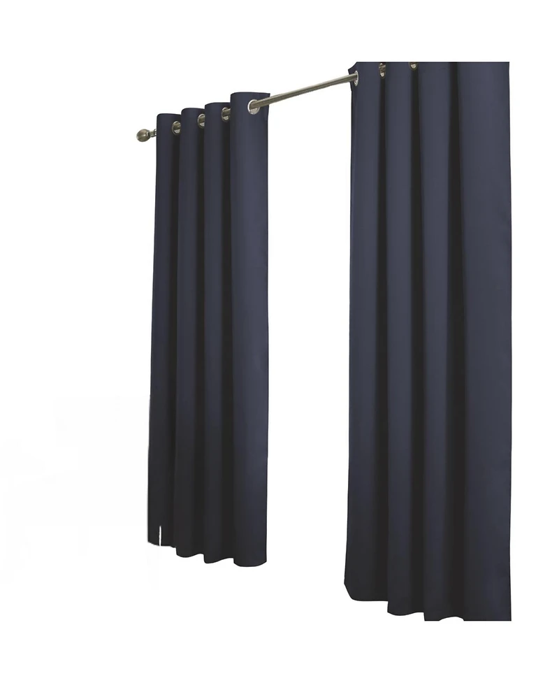 Rt Designer Collection Anchorage Blackout Grommet Luxurious Modern Design Curtain Panel 54" x 95" Navy