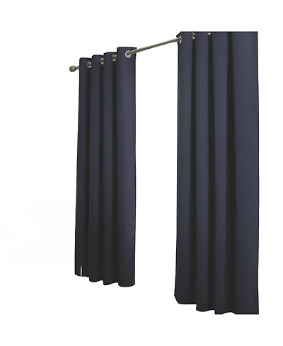 Rt Designer Collection Anchorage Blackout Grommet Luxurious Modern Design Curtain Panel 54" x 95" Navy