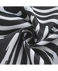 Rt Designer Collection Ashton Printed Blackout Luxurious Decorative Grommet Curtain Panel 54" x 84" Black