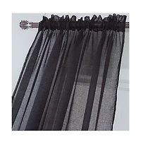 Rt Designers Collection Astro Textured Rod Pocket Curtain Panel 54" x 90" Black