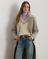 Lauren Ralph Women's Belted Design Long-Sleeve Coat