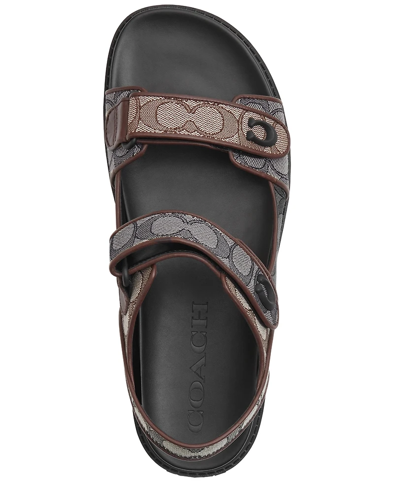 Coach Men's Signature Jacquard Platform Sandals
