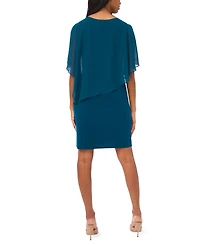Msk Women's Side Drape Overlay Dress