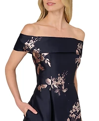 Adrianna Papell Petite Off-The-Shoulder Dress