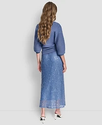 Dkny Women's Pull-On Knit Sequin Skirt