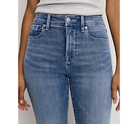 Good American Women's Slim Fit Mid-Rise Flare Leg Jeans