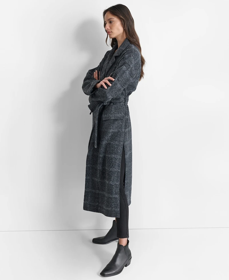 Dkny Jeans Women's Belted Long-Sleeve Robe Coat