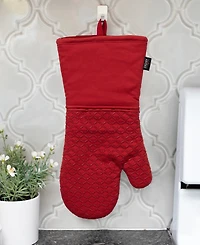 All-Clad Ogee Silicone Printed Cotton Oven Mitt Gloves, Set of 2