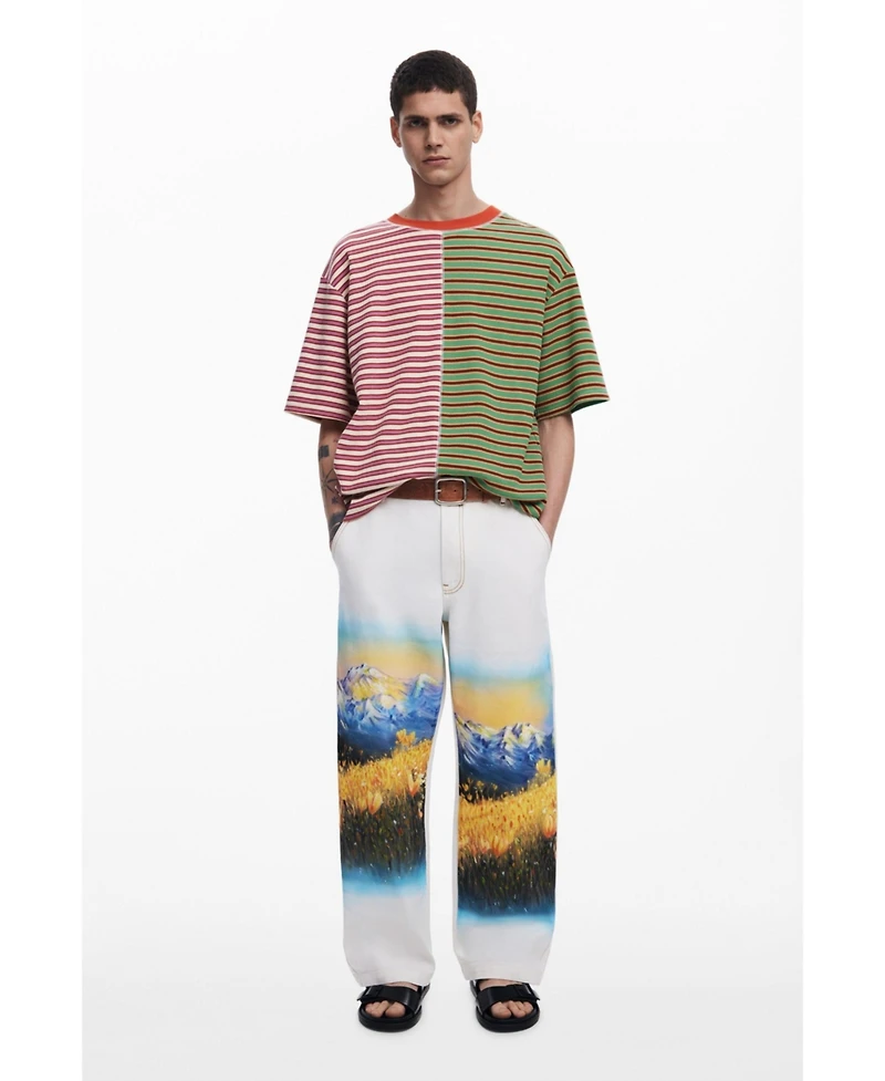 Desigual Men's Long landscape trousers