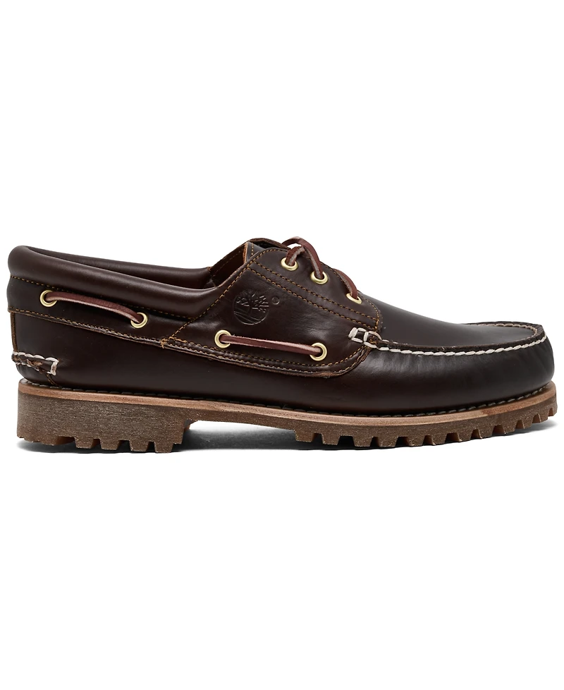 Timberland Men's Authentic 3-Eye Lug Handsewn Casual Boat Shoes from Finish Line