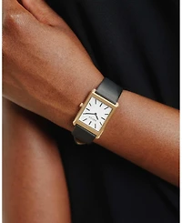 Breda Women's 'Virgil' 1736b Black Leather Strap Watch, 26mm