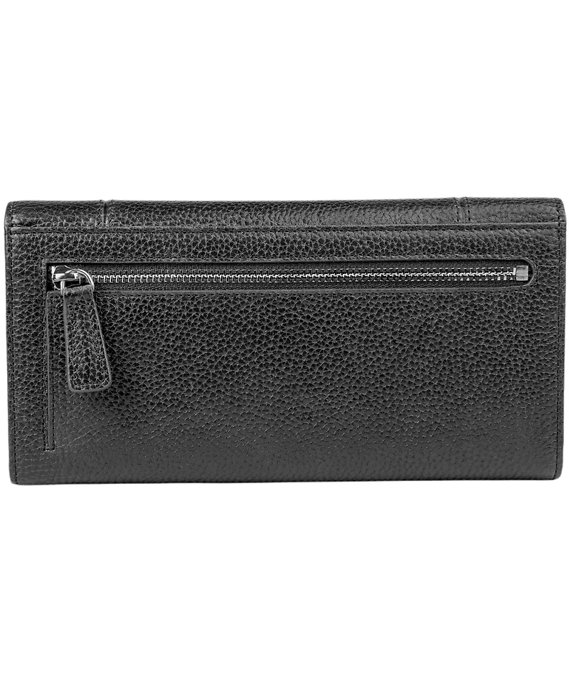 Mancini Fifth Avenue Rfid Secure Quad Fold Wallet