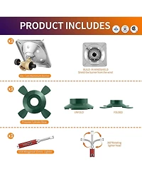 Propane Cylinder Top Stove with Adjustable Burner, Portable Camping/Backpacking Cooker 10000BTU,Camping Stove Propane (Fuel not included)