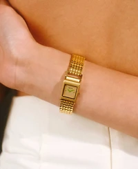 Breda Women's 'Revel' Gold Stainless Steel Bracelet Watch