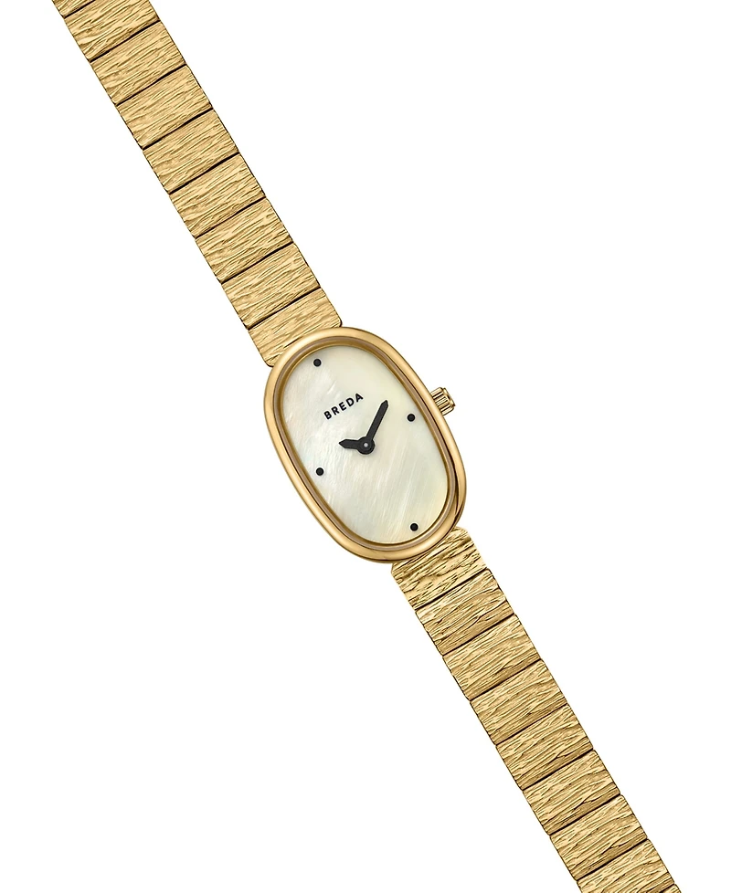 Breda Women's 'Jane Revival' Gold Stainless Steel Bracelet Watch, 18mm