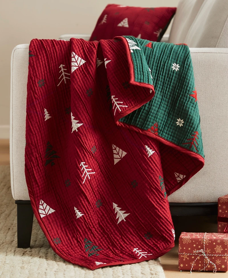 Madison Park Winter Reversible Cozy Throw Set, 50" x 60"