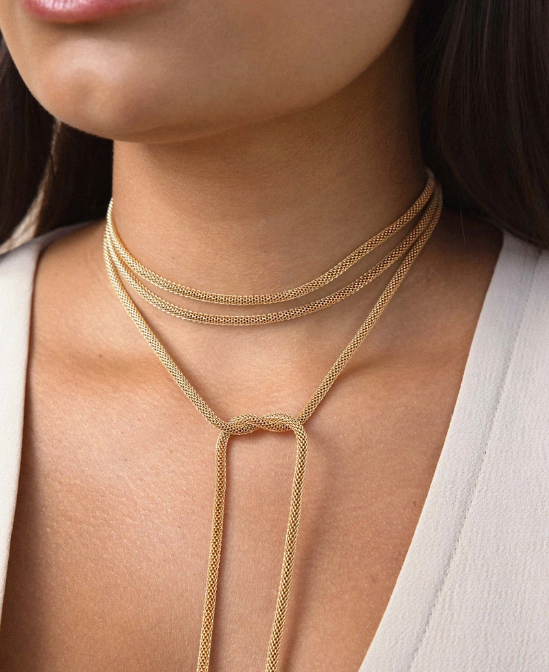 Ettika Gold Plated Forever Tied Necklace