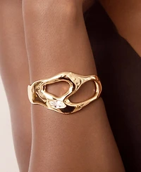 Ettika Gold Plated Statement Luxe Cuff Bracelet