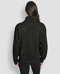 Dkny Women's Half-Zip Long-Sleeve Sweater