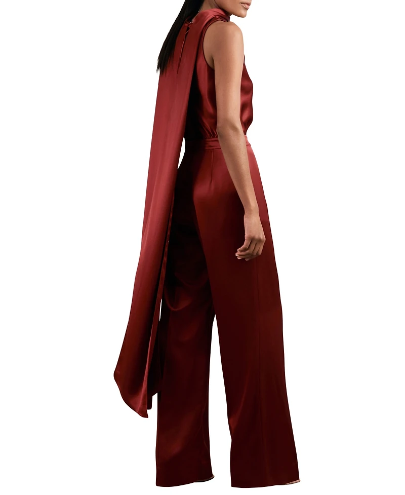Reiss Women's Satin Cape-Sash Jumpsuit
