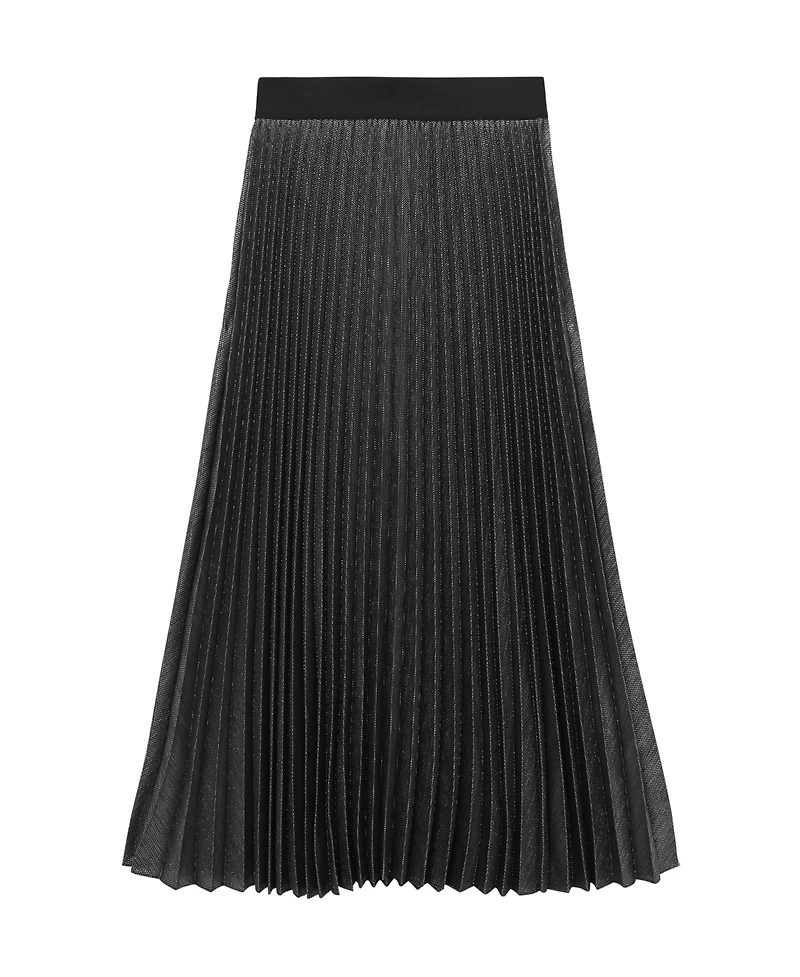 Reiss Women's Metallic Pleated Midi Skirt