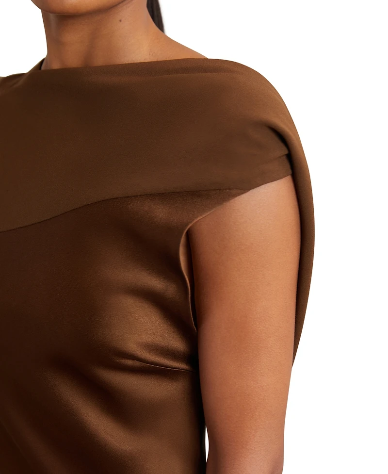 Reiss Women's Satin Draped Open-Back Dress