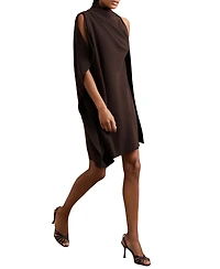 Reiss Women's One-Shoulder Draped Mini Dress