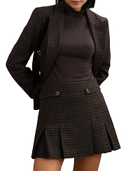 Reiss Women's Wool-Blend Check Mini Skirt