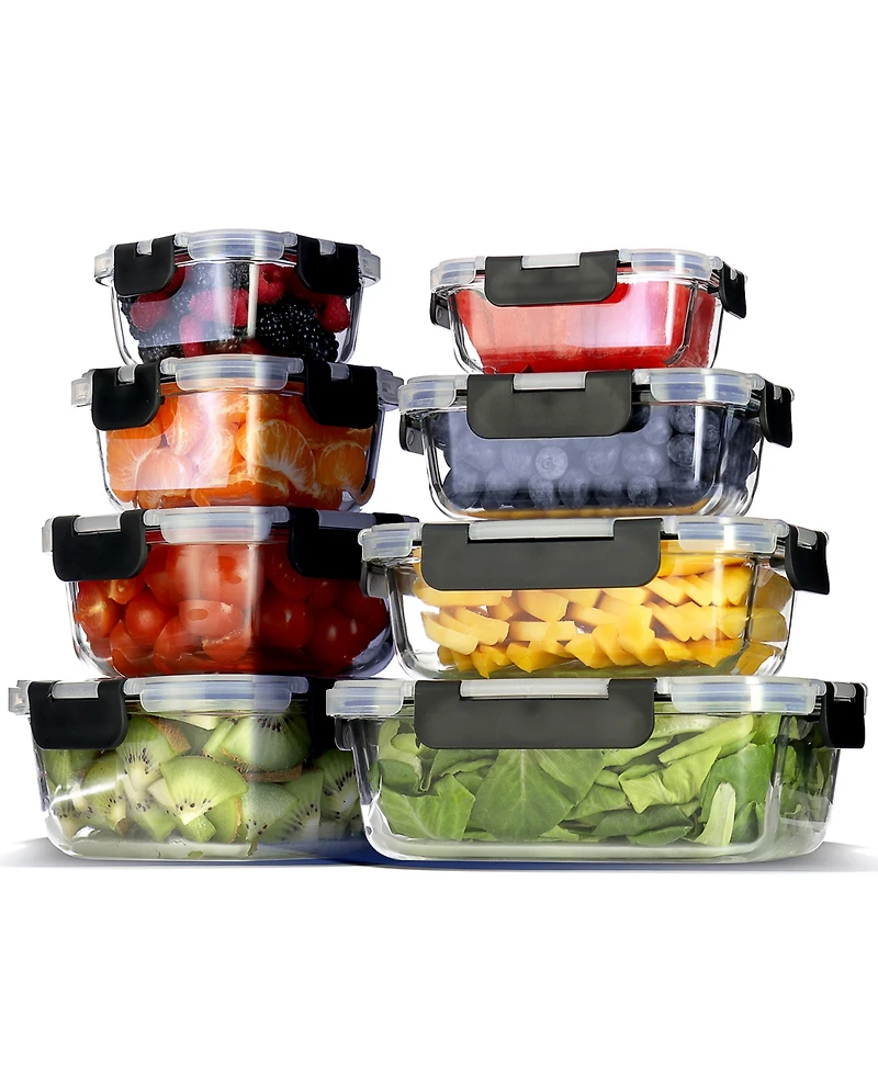 Nestl Borosilicate 16-Pc. Food Storage Containers Set