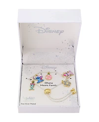 Disney Stitch and Angel Holiday Charm Adjustable Bolo Bracelet