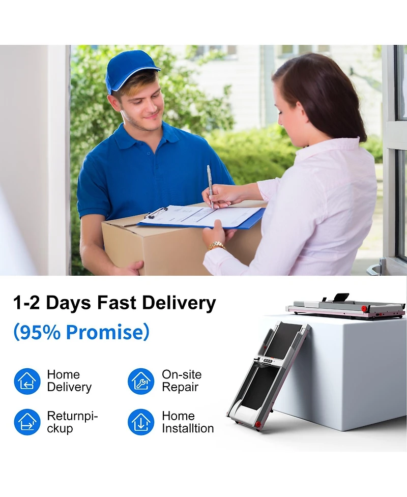 4-in-1 Treadmills for Home with Incline and Handles, Folding Treadmill Running Machine for Small Spaces 300 Lb 3.0 Hp 7.5 Mph Foldable Treadmill