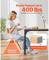 Slickblue Wooden Folding Chairs Set of 4 with Comfortable Cushions