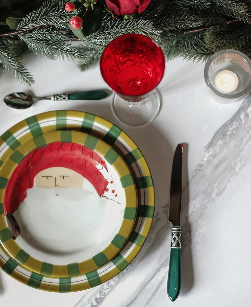 Vietri Old St. Nick Red Salad Plate