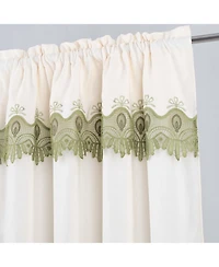 Rt Designer Collection Betsy Macrame Rod Pocket Curtain Panel 52" x 84" Sage